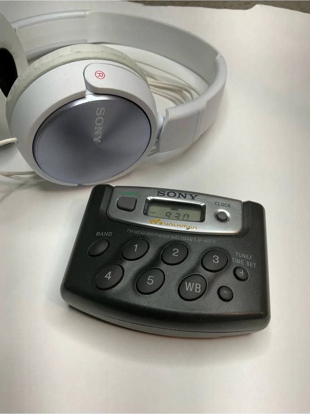 Sony Walkman SRF-M37W Portable Radio Weather AM FM Working No Clip